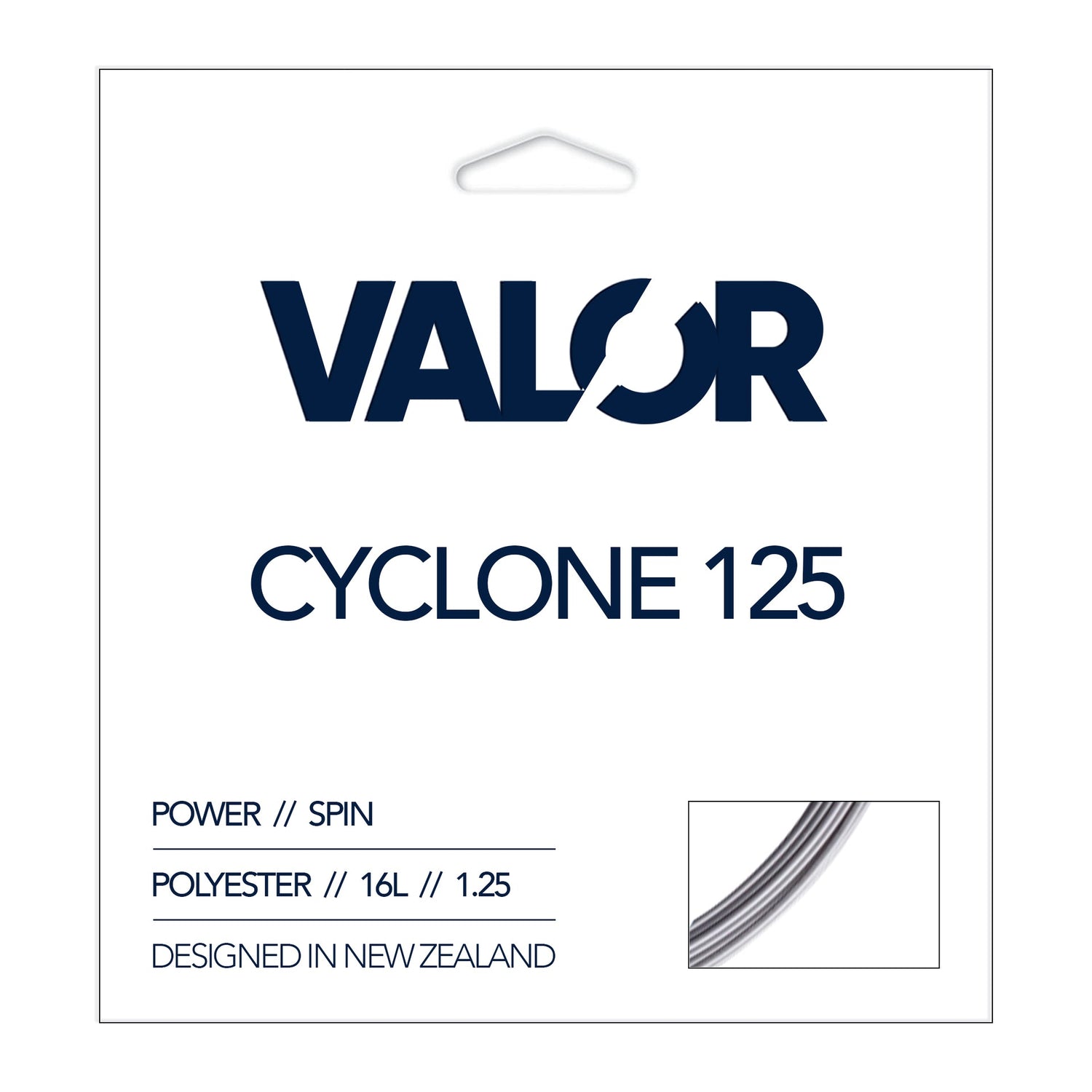 VALOR Cyclone 125 Tennis String Set Titanium Silver